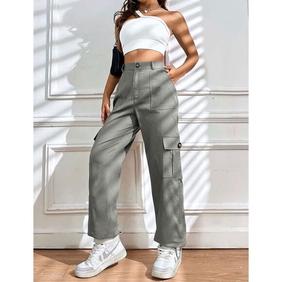 NEW Cargo Pants High Waisted Tactical Streetwear XL 35 - Picture 2 of 4